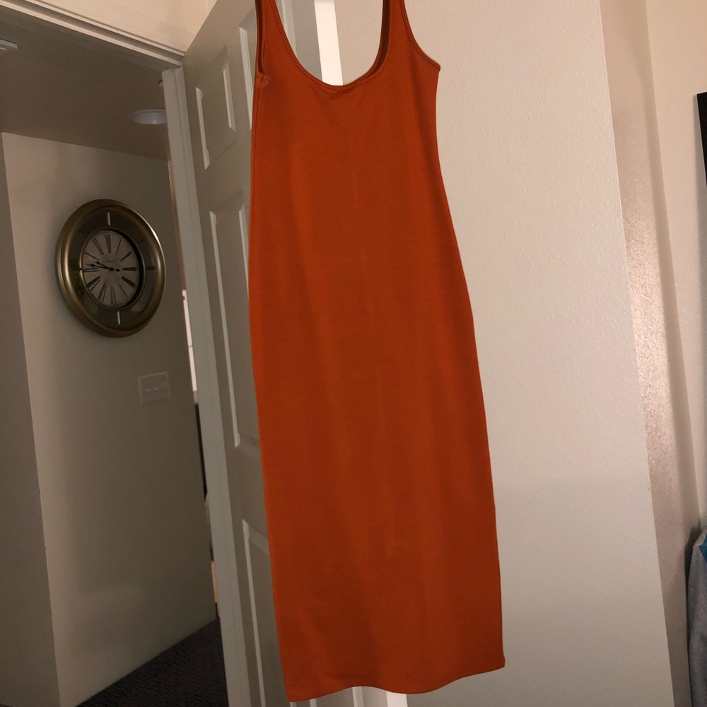 Orange long dress